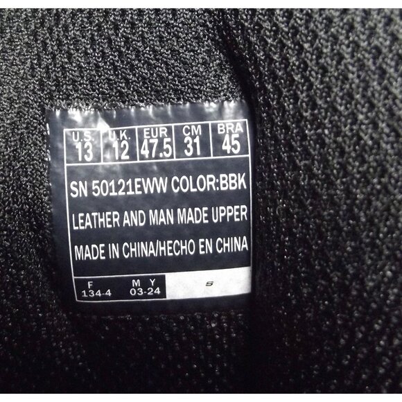 Skechers Mens 13 X-Wide Black Afterburn Memory Fit-Final Cut Sneaker - Picture 5 of 12